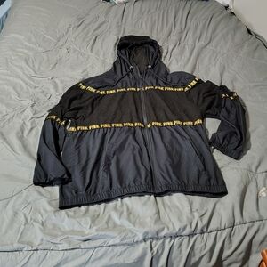 Ladies M/L PINK Sexy Trendy Goth Inspired Black Mesh Windbreaker